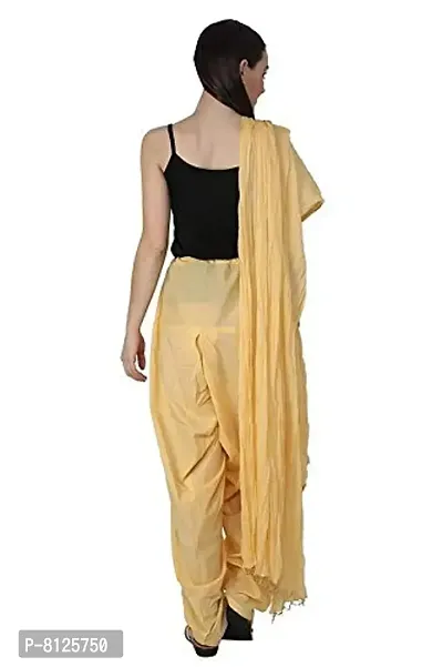 Outerwear Fashion Women's Cotton Patiala and Dupptta-Light Beige-thumb3