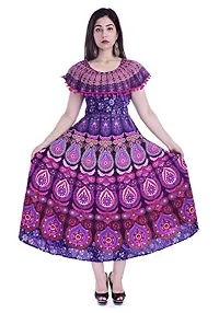 Outer Wear Women's Cotton Anarkali Kurti (multicolurjaipuri_frock_07_Multicolour_2XL)-thumb4