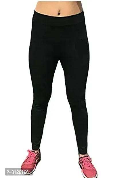 Outer Wear Soft Stretchable Jeggings for Women Black