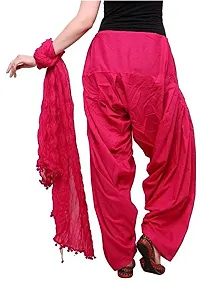 OUTERWEAR Fashion Women's Cotton Patiala and Dupatta Combo (OW0291-6, Pink, Free Size)-thumb3