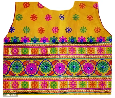 Nandi Unisex Gujarati Koti Kutchi Traditional Jacket (Yellow, 38)-thumb2
