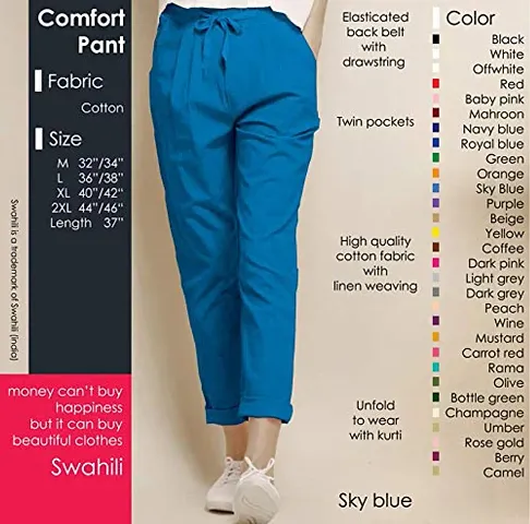Outer Wear Comfort Pants for Women