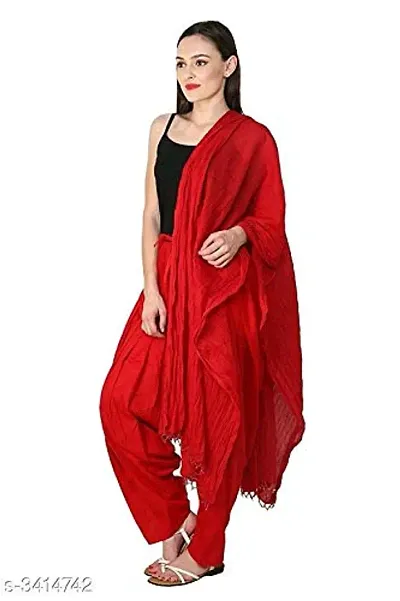 Stylish Cotton Solid Salwars with Dupatta For Women