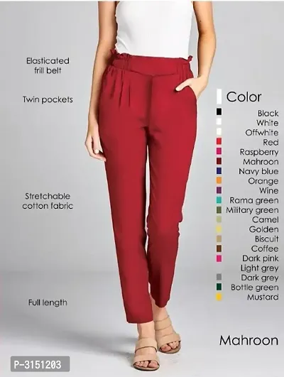 Stretchable Cotton Relax Pant For Women's