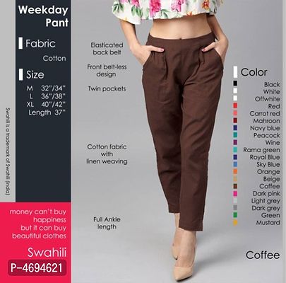 3 4 Cotton Pants - Buy 3 4 Cotton Pants online in India