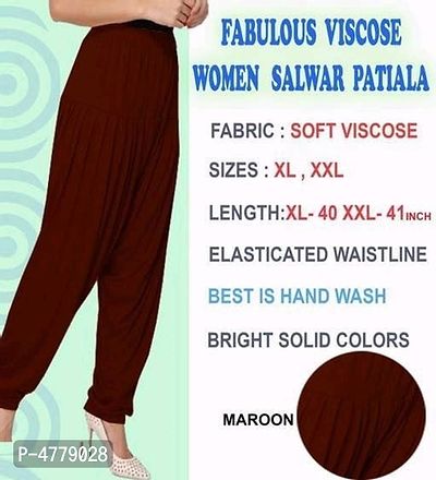 Elegant Viscose Solid Patiala Pant For Women-thumb0