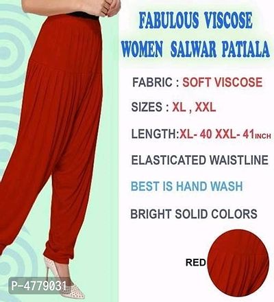 Elegant Viscose Solid Patiala Pant For Women