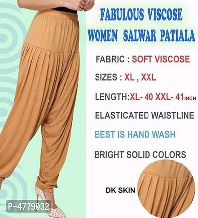 Elegant Viscose Solid Patiala Pant For Women