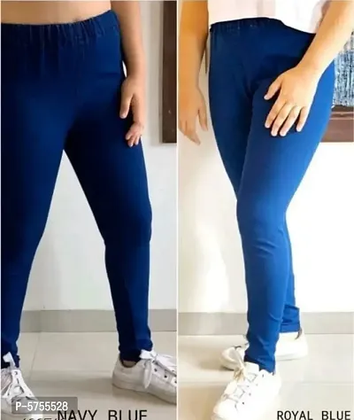 Fashionable Denim Solid Jeggings Combo Of 2