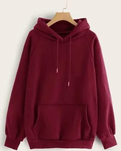 Classy Solid Hoodie for women
