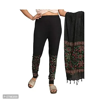 Stylist Cotton Printed Leggings With Dupatta For Women-thumb0