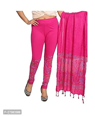 Stylist Cotton Printed Leggings With Dupatta For Women