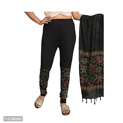 Stylist Cotton Printed Leggings With Dupatta For Women