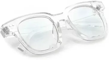 REX Market New Transparent Square Fashionable Computer Glasses Reading glasses, Goggles For Men, Women (Black)-thumb1