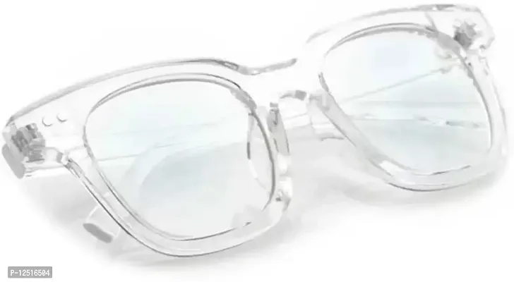 REX Market New Transparent Square Fashionable Computer Glasses Reading glasses, Goggles For Men, Women (Black)-thumb2