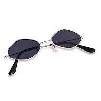 HAYDEN haiza Women Sunglasses Diamond Shape Black and silver UV protected Cat Eye Goggles Latest ( Small )-thumb3