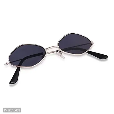 HAYDEN haiza Women Sunglasses Diamond Shape Black and silver UV protected Cat Eye Goggles Latest ( Small )-thumb4