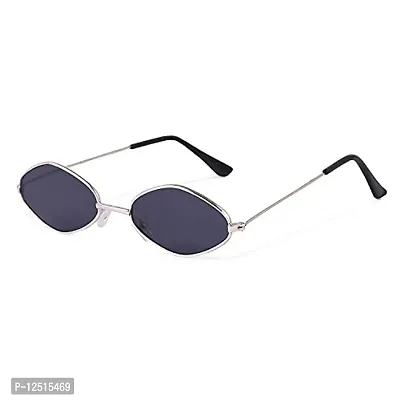 HAYDEN haiza Women Sunglasses Diamond Shape Black and silver UV protected Cat Eye Goggles Latest ( Small )-thumb0