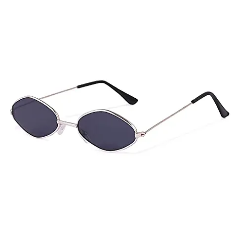 HAYDEN haiza Women Sunglasses Diamond Shape Black and silver UV protected Cat Eye Goggles Latest ( Small )