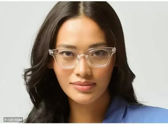 REX Market New Transparent Square Fashionable Computer Glasses Reading glasses, Goggles For Men, Women (Black)-thumb5