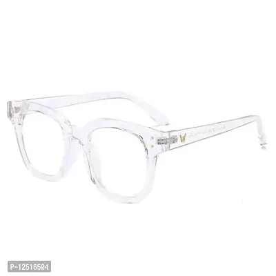 REX Market New Transparent Square Fashionable Computer Glasses Reading glasses, Goggles For Men, Women (Black)-thumb0