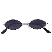 HAYDEN haiza Women Sunglasses Diamond Shape Black and silver UV protected Cat Eye Goggles Latest ( Small )-thumb1