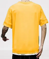 Solid Round Neck Half Sleeve T-shirt For Men-thumb1