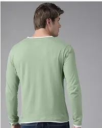 Mens Solid Round Neck Long Sleeve Regluar Fit Plain Tshirts-thumb1