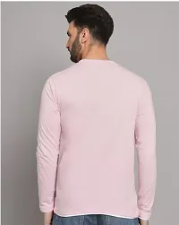 Mens Solid Round Neck Long Sleeve Regluar Fit Plain Tshirts-thumb1