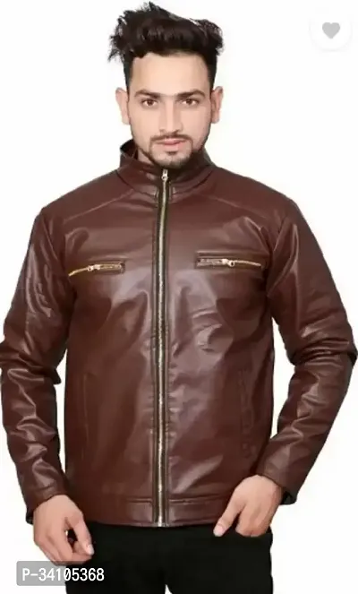 Stylish Winter Wear Synthetic Leather Jacket For Men and Boys-thumb2