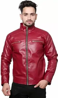 Stylish Winter Wear Synthetic Leather Jacket For Men and Boys-thumb2