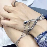 Heart Magnetic Couple Stainless Steel Bracelets Chain for Men Women Valentines Day couple gifts for lovers | Gifts for couples, friendship bracelet, best friend gift-thumb3