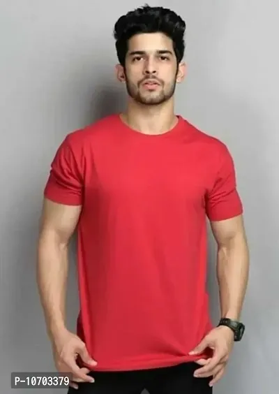 Fabulous Cotton Blend Round Neck Tees For Men