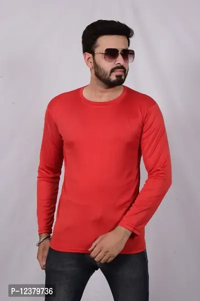 Full Sleeves Round Neck Cotton Blend T-Shirt