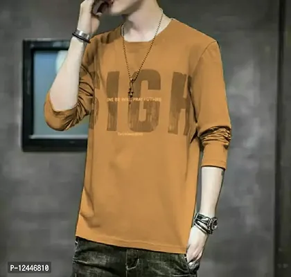 Mens Stylish Round Neck Printed Full Sleave T-Shirt