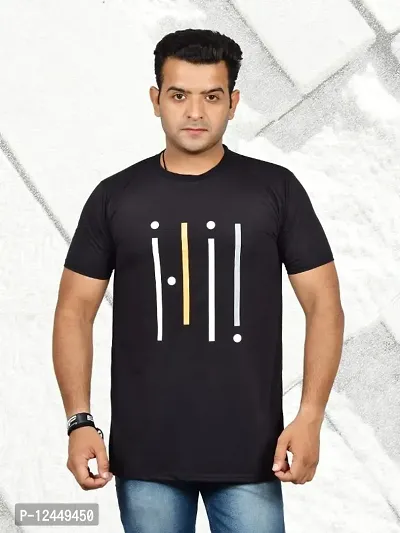 Mens Stylish Round Neck (Exclamation mark) Printed T-Shirt-thumb0