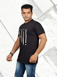 Mens Stylish Round Neck (Exclamation mark) Printed T-Shirt-thumb2