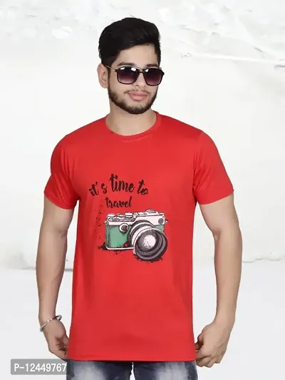 Mens Stylish Round Neck Printed T-Shirt