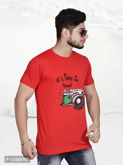 Mens Stylish Round Neck Printed T-Shirt-thumb2