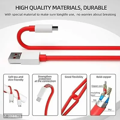 Type C to USB-A Cable (6.5 Amp, 1 Meter, Red)-thumb2