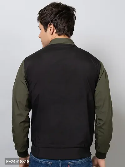 Stylish Black Cotton Blend Solid Jackets For Men-thumb2