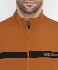 Stylish Orange Lycra Blended Lightweight Jacket For Men-thumb1