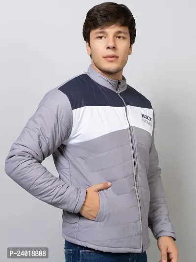 Stylish Grey Nylon Solid Jackets For Men-thumb2