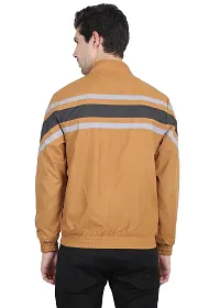 Stylish Beige Nylon Lightweight Jacket For Men-thumb2