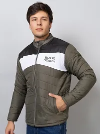 Stylish Olive Nylon Solid Jackets For Men-thumb3