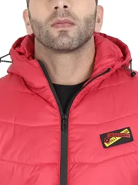 Stylish Red Nylon Solid Jackets For Men-thumb2