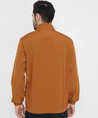 Stylish Orange Lycra Blended Lightweight Jacket For Men-thumb2