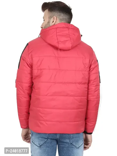 Stylish Red Nylon Solid Jackets For Men-thumb2