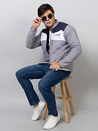 Stylish Grey Nylon Solid Jackets For Men-thumb2