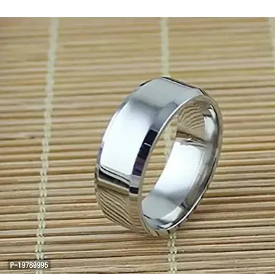 Stainless Steel Metal Stylish Proposal Plain Couple Band Thumb Silver Platinum Finger Ring For Men Gents Boys Boyfriend Mens Rings-thumb0